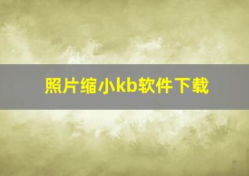 照片缩小kb软件下载