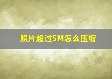 照片超过5M怎么压缩