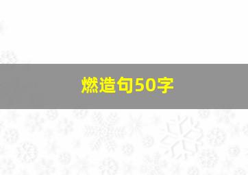 燃造句50字