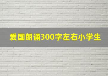 爱国朗诵300字左右小学生