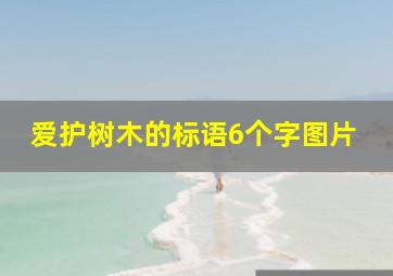 爱护树木的标语6个字图片