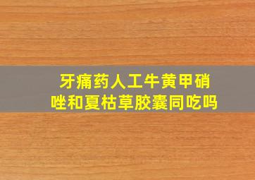 牙痛药人工牛黄甲硝唑和夏枯草胶囊同吃吗