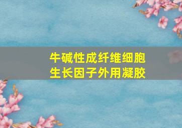 牛碱性成纤维细胞生长因子外用凝胶