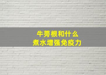 牛蒡根和什么煮水增强免疫力