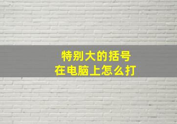 特别大的括号在电脑上怎么打