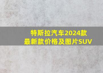 特斯拉汽车2024款最新款价格及图片SUV