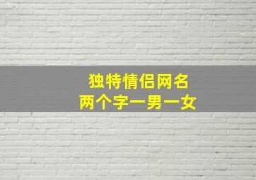 独特情侣网名两个字一男一女