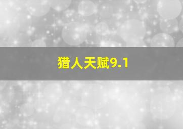 猎人天赋9.1