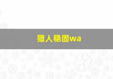 猎人稳固wa