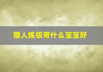 猎人练级带什么宝宝好