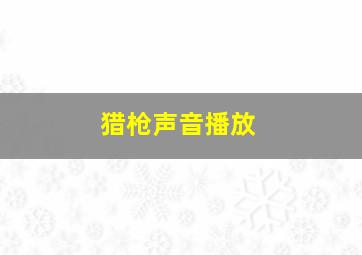 猎枪声音播放