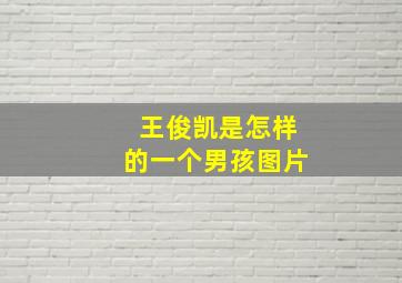 王俊凯是怎样的一个男孩图片