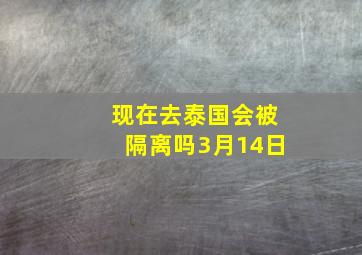 现在去泰国会被隔离吗3月14日