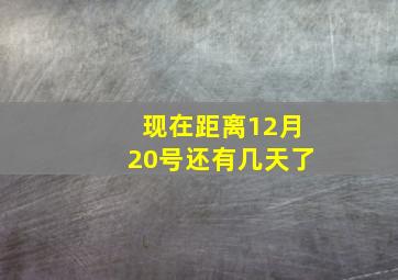 现在距离12月20号还有几天了