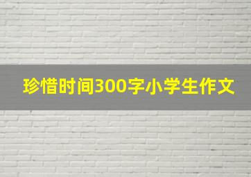 珍惜时间300字小学生作文