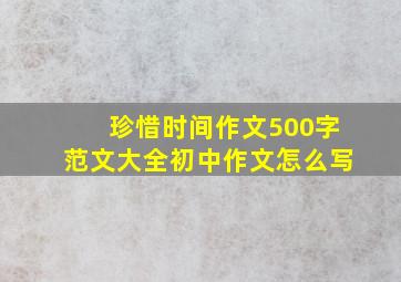 珍惜时间作文500字范文大全初中作文怎么写