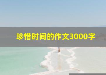 珍惜时间的作文3000字