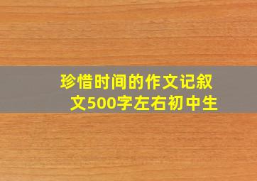 珍惜时间的作文记叙文500字左右初中生