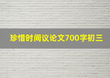 珍惜时间议论文700字初三