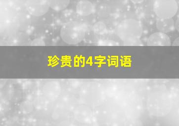 珍贵的4字词语