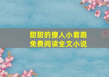 甜甜的撩人小套路免费阅读全文小说