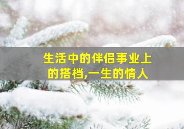 生活中的伴侣事业上的搭档,一生的情人