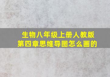 生物八年级上册人教版第四章思维导图怎么画的