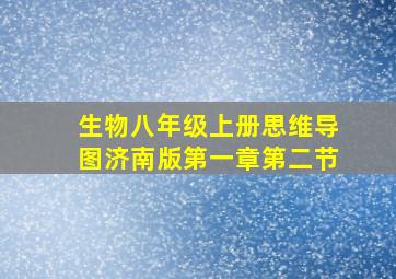 生物八年级上册思维导图济南版第一章第二节