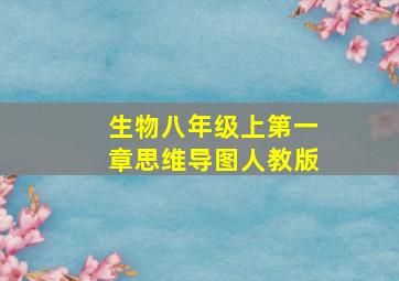 生物八年级上第一章思维导图人教版