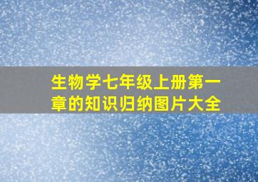 生物学七年级上册第一章的知识归纳图片大全