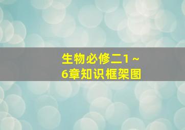 生物必修二1～6章知识框架图