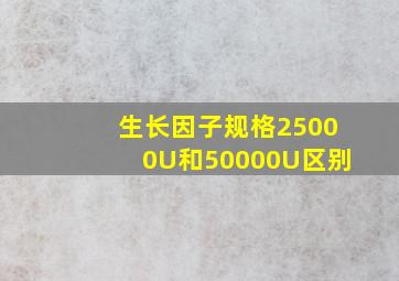 生长因子规格25000U和50000U区别