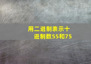 用二进制表示十进制数55和75