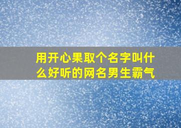 用开心果取个名字叫什么好听的网名男生霸气