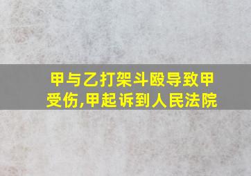 甲与乙打架斗殴导致甲受伤,甲起诉到人民法院