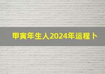 甲寅年生人2024年运程卜