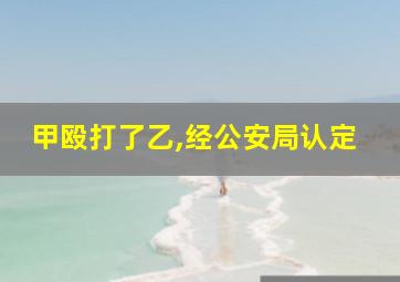 甲殴打了乙,经公安局认定