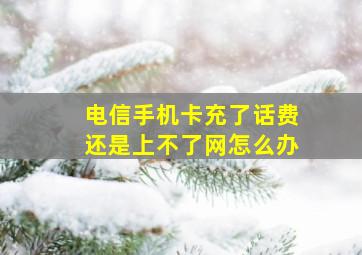 电信手机卡充了话费还是上不了网怎么办