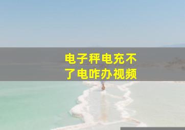 电子秤电充不了电咋办视频