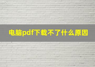 电脑pdf下载不了什么原因