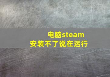 电脑steam安装不了说在运行