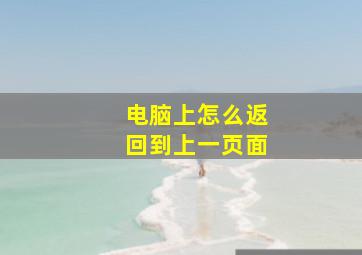 电脑上怎么返回到上一页面