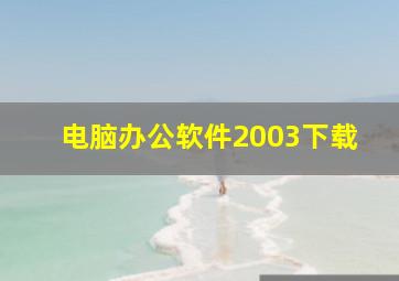 电脑办公软件2003下载