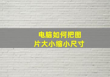 电脑如何把图片大小缩小尺寸