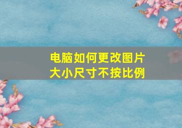 电脑如何更改图片大小尺寸不按比例