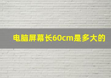 电脑屏幕长60cm是多大的