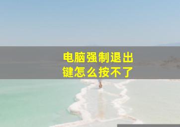 电脑强制退出键怎么按不了