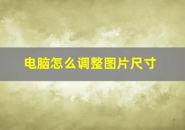 电脑怎么调整图片尺寸