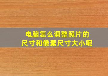 电脑怎么调整照片的尺寸和像素尺寸大小呢