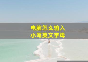 电脑怎么输入小写英文字母